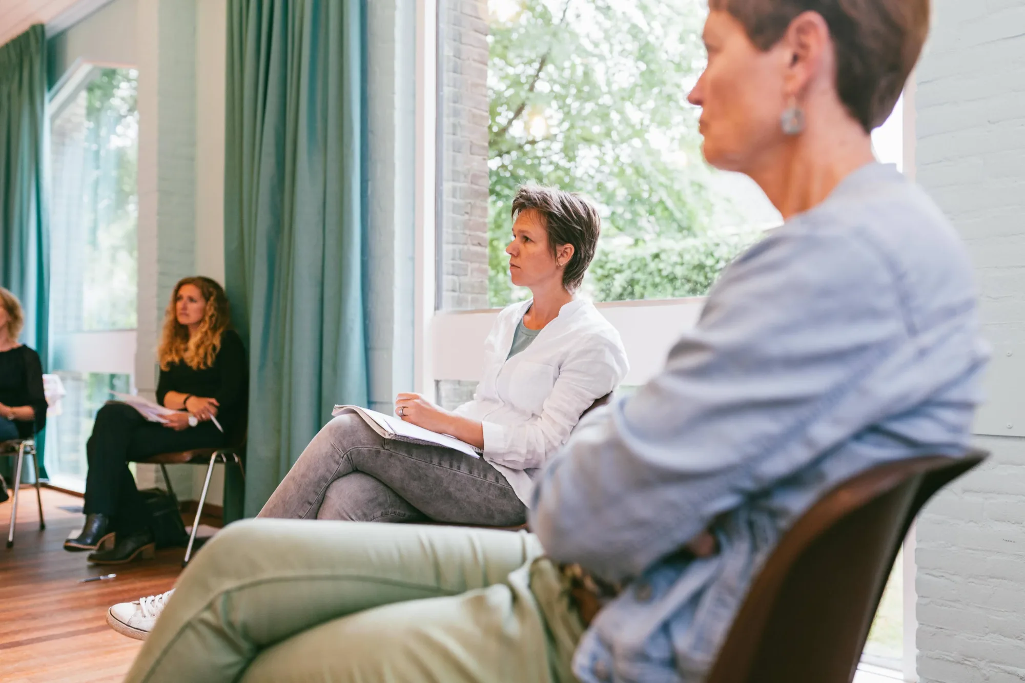 Deelnemers tijdens een Groundwork-training